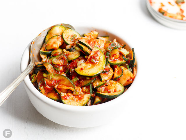 Green Zucchini Kimchi